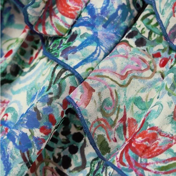 Only One !!!Tilly Ruffled Printed Silk-Chiffon Mini Dress from SALONI
